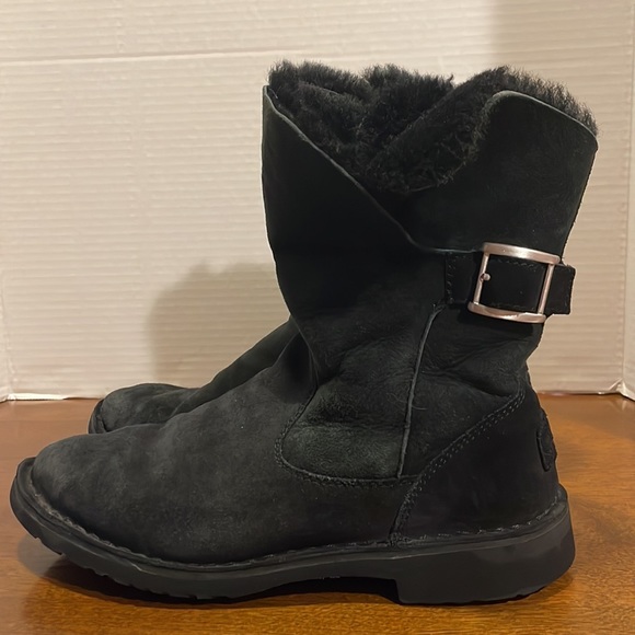 UGG Australia JANNIKA Black boots womens size 8 - Picture 3 of 13
